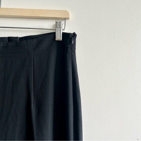 Vintage Escada Black Wide Leg Wool Blend Pants Size 40 - Picture 5 of 6